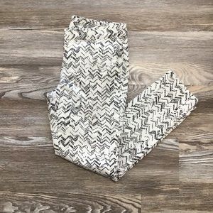 GAP White & Black Print Skinny Mini Kkaki Ankle Chino 2